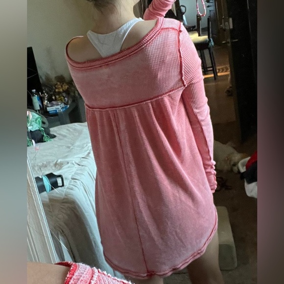 Free People Thermal Knit Henley - Picture 3 of 3